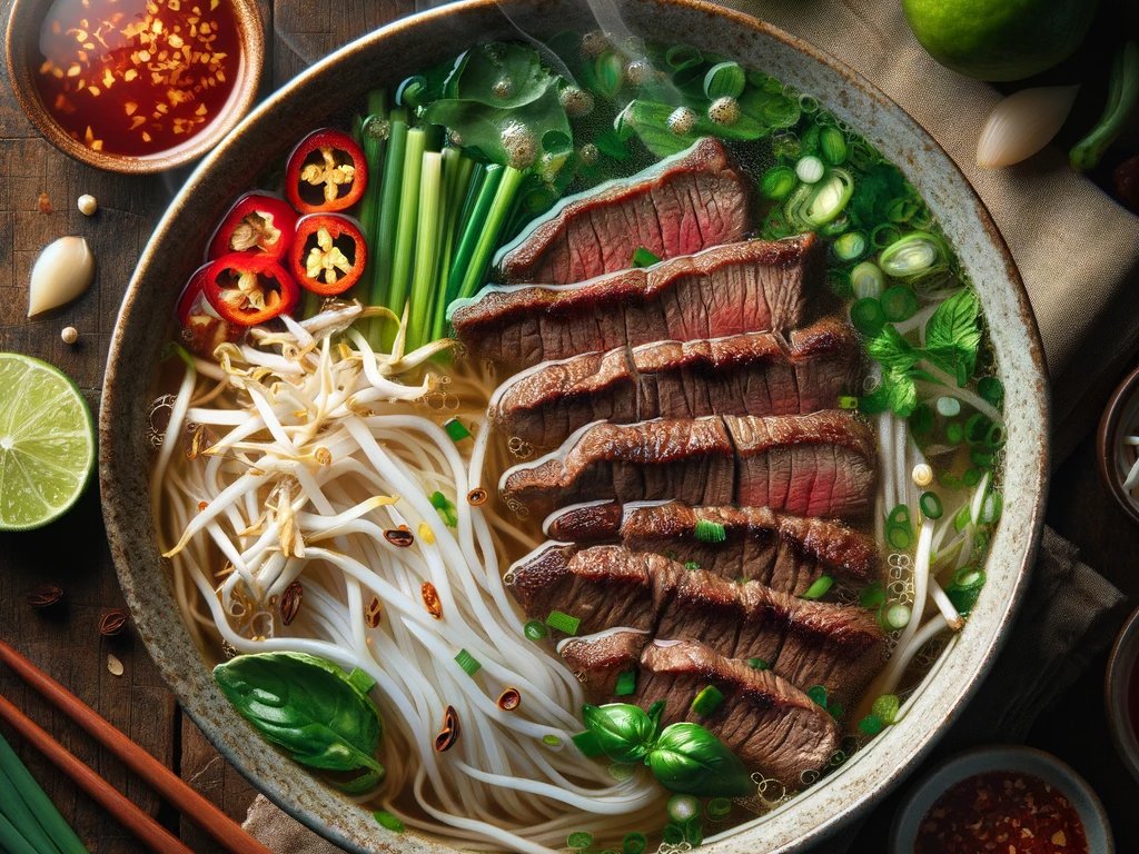 grilled meat pho